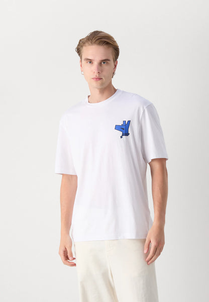 BOSS Men's Color-Block Stripe Logo Luxury T-Shirt