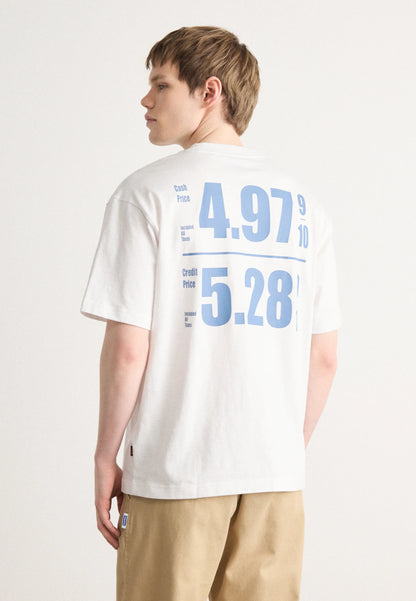 HUGO Men's Cyber Airbrush Graphic Logo Luxury T-Shirt - White