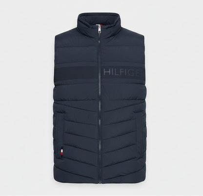 Tommy Hilfiger Men's Logo Stripe Puffer Vest