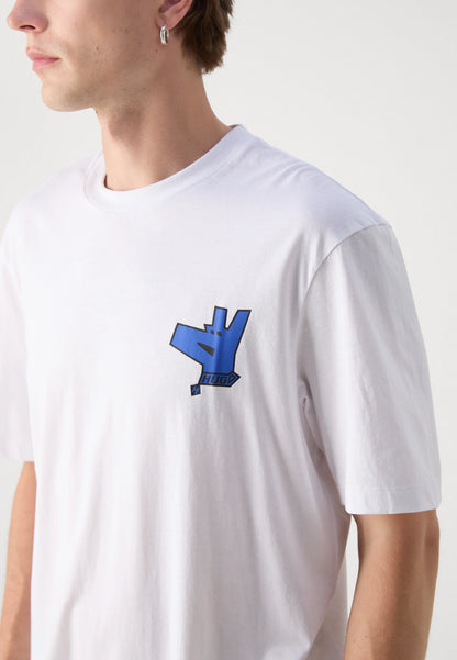 BOSS Men's Color-Block Stripe Logo Luxury T-Shirt