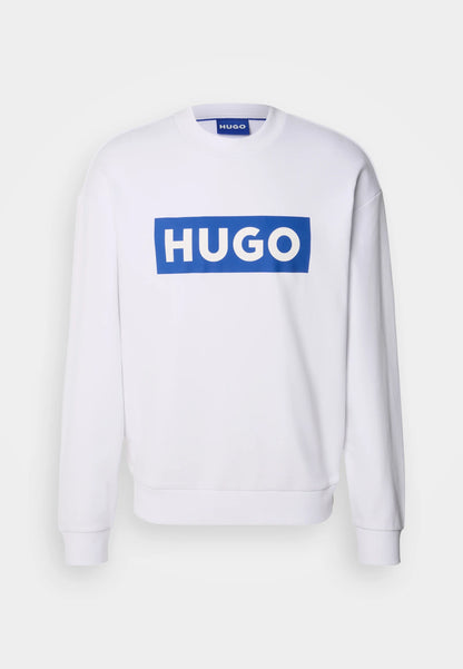 Hugo Blue Line Sweater With Printed Logo