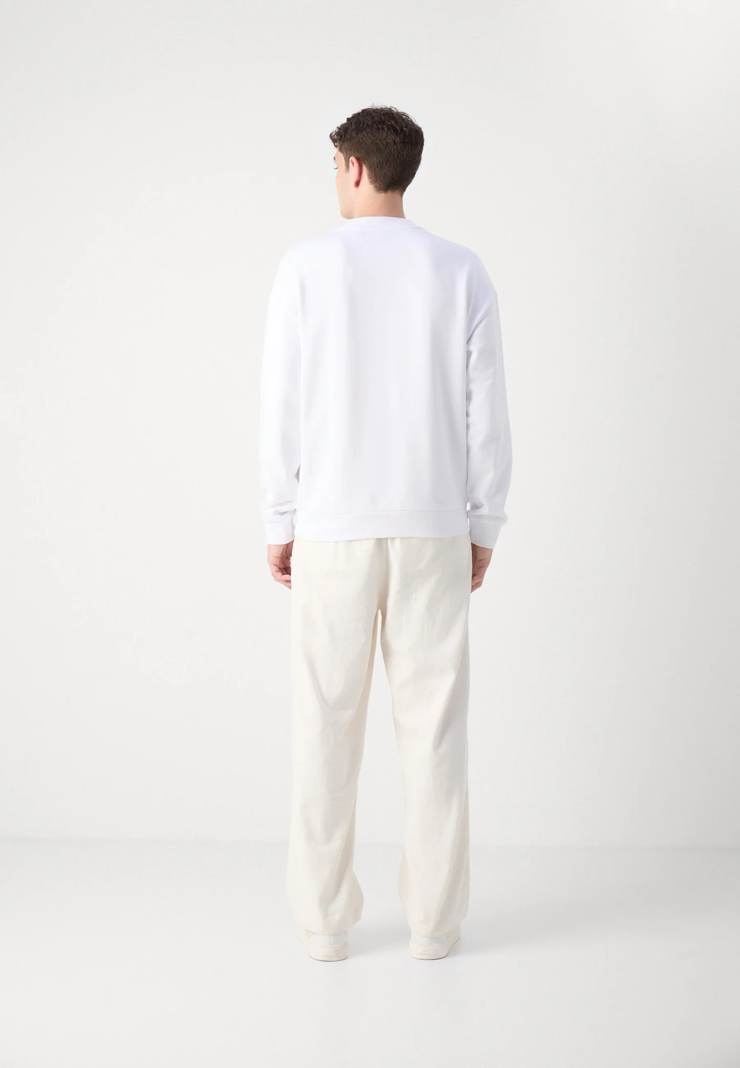 Hugo Blue Line Sweater With Printed Logo