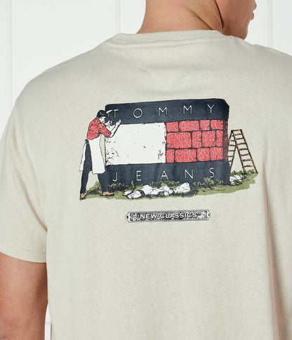 Tommy Jeans Men's Retro Collegiate Athletic 'T' Logo T-Shirt