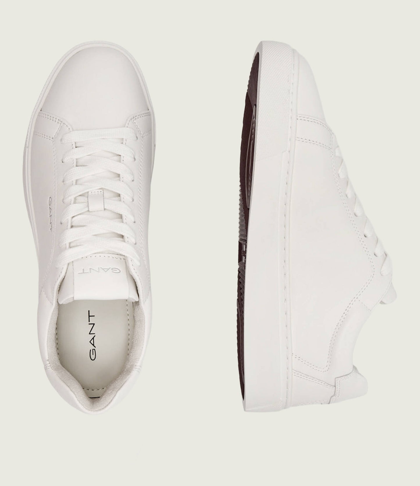 GANT Premium Leather Classic Sneakers – Triple White Edition