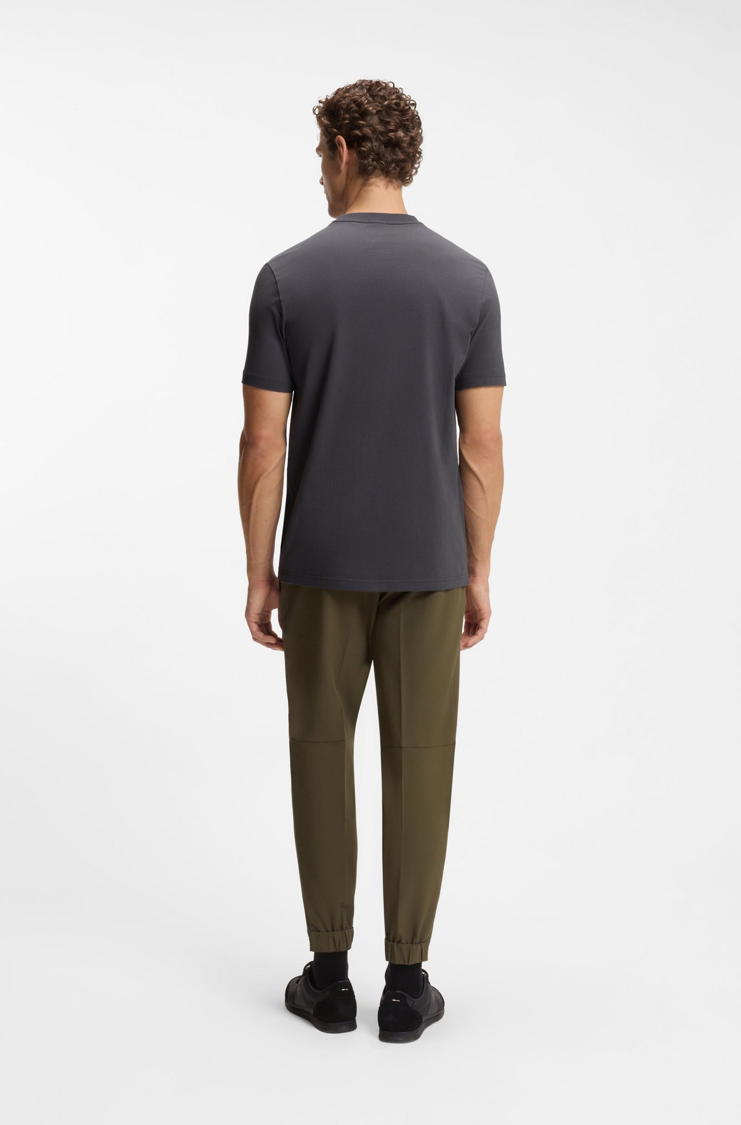 BOSS Men's Tone-on-Tone Micro Logo Luxury T-Shirt