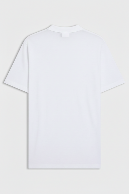 BOSS Men's White Script Signature Logo Luxury T-Shirt
