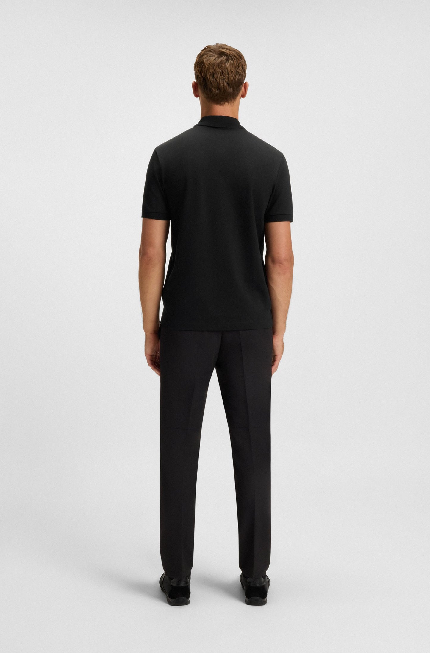 BOSS Men's Slim Fit Athleisure Active Cotton Polo Shirt with Logo Placket Green Line