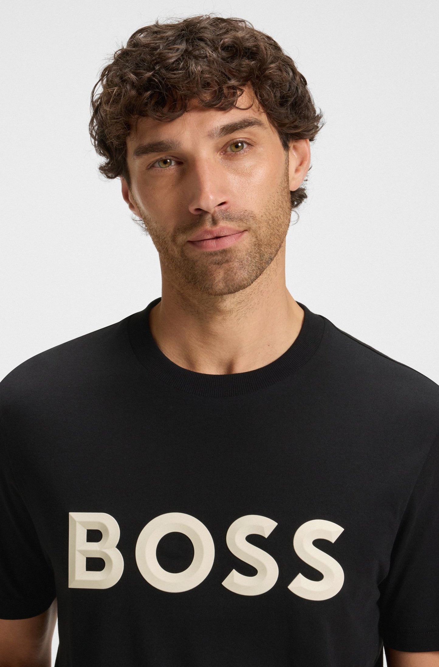 BOSS Men's Classic Bold Contrast Logo Luxury T-Shirt