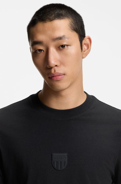 BOSS Men's Dynamic Curved Stripe Logo Luxury T-Shirt