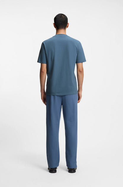 BOSS Men's Dynamic Curved Stripe Logo Luxury T-Shirt