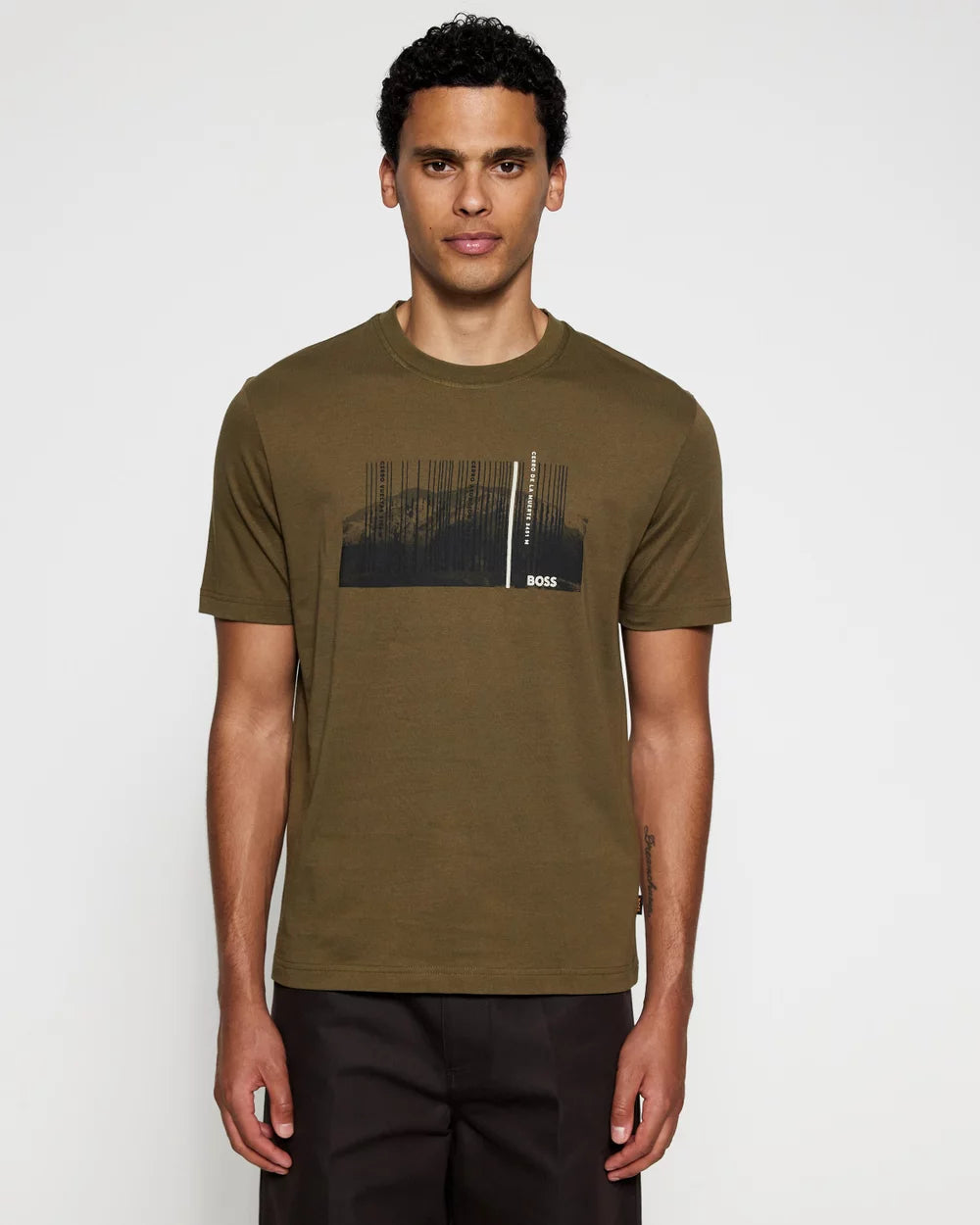 HUGO Men's Cyber Tape Logo Track T-Shirt