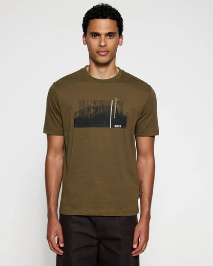 HUGO Men's Cyber Tape Logo Track T-Shirt