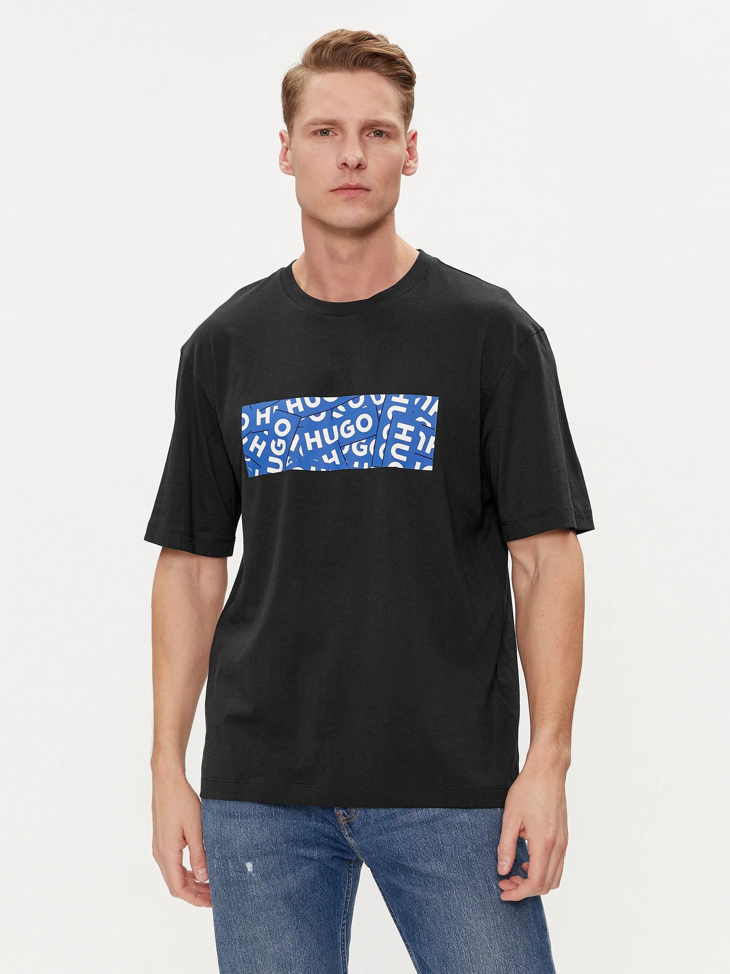 HUGO Men's Repeat Collage Box Logo T-Shirt