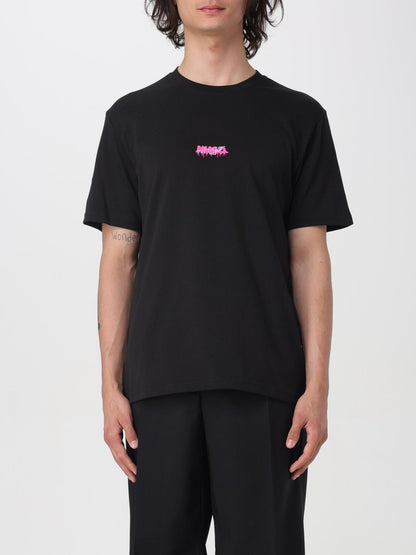 HUGO Men's Liquid Drip Graphic Premium Cotton T-Shirt