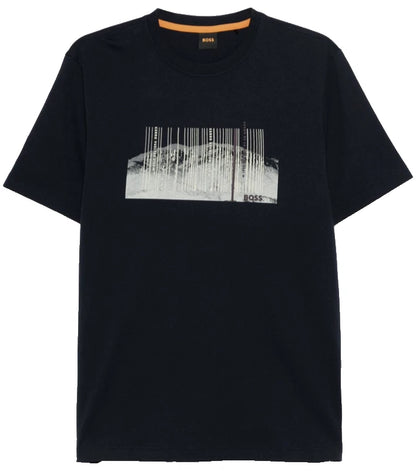 HUGO Men's Cyber Tape Logo Track T-Shirt