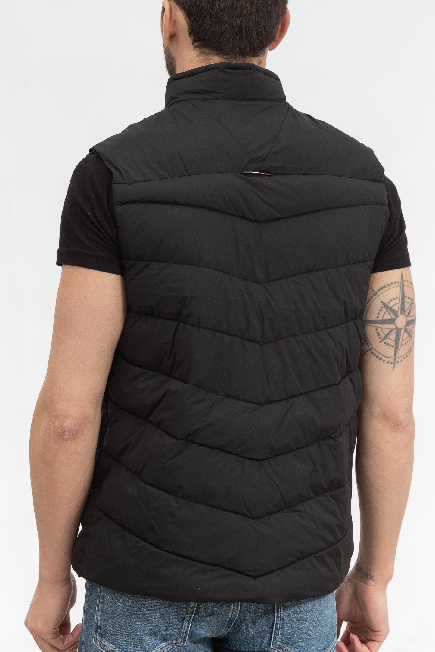 Tommy Hilfiger Men's Logo Stripe Puffer Vest