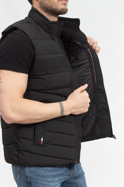 Tommy Hilfiger Men's Logo Stripe Puffer Vest