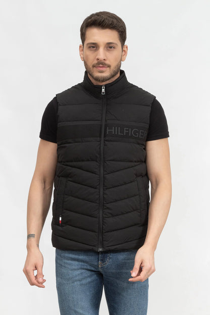 Tommy Hilfiger Men's Logo Stripe Puffer Vest
