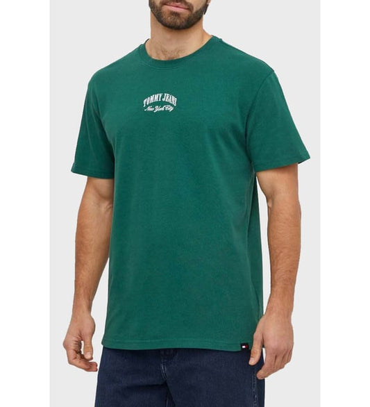 Tommy Jeans Men's Center Arched Logo Minimalist T-Shirt